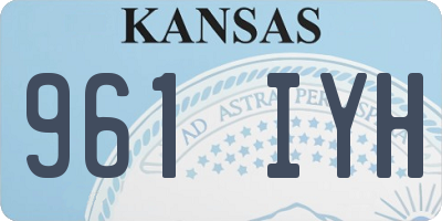 KS license plate 961IYH