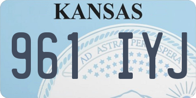KS license plate 961IYJ