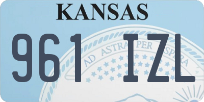 KS license plate 961IZL