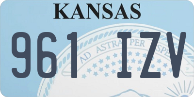 KS license plate 961IZV