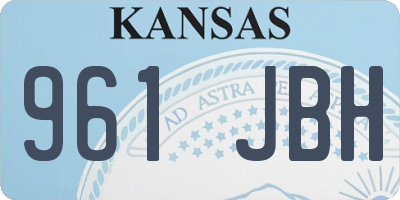 KS license plate 961JBH