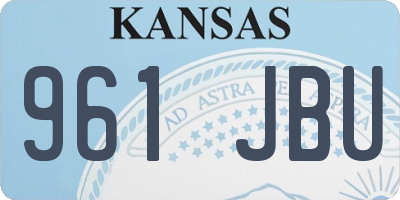 KS license plate 961JBU