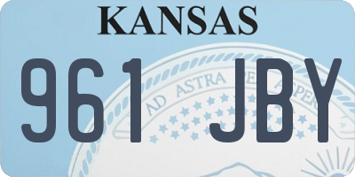 KS license plate 961JBY