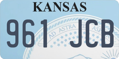 KS license plate 961JCB