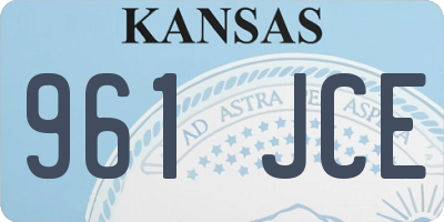 KS license plate 961JCE