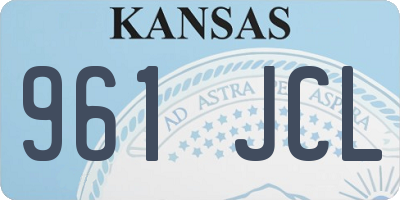 KS license plate 961JCL