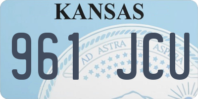 KS license plate 961JCU