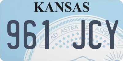 KS license plate 961JCY