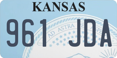 KS license plate 961JDA
