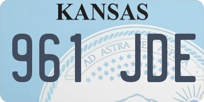 KS license plate 961JDE