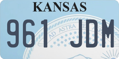 KS license plate 961JDM