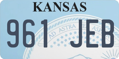 KS license plate 961JEB