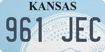 KS license plate 961JEC