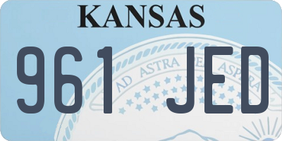 KS license plate 961JED