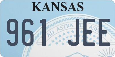 KS license plate 961JEE