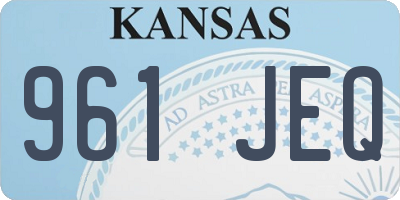 KS license plate 961JEQ