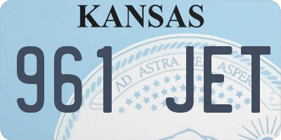 KS license plate 961JET