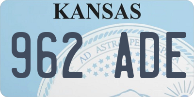 KS license plate 962ADE
