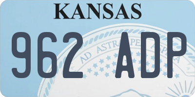 KS license plate 962ADP