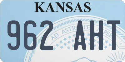 KS license plate 962AHT