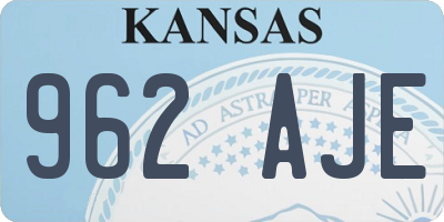 KS license plate 962AJE