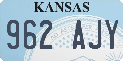 KS license plate 962AJY
