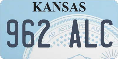 KS license plate 962ALC