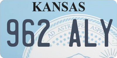 KS license plate 962ALY