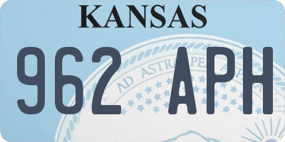KS license plate 962APH