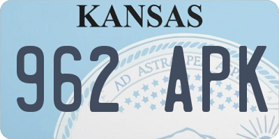 KS license plate 962APK