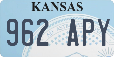 KS license plate 962APY