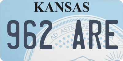 KS license plate 962ARE