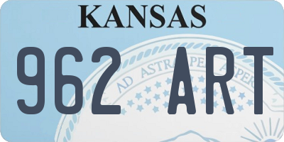 KS license plate 962ART