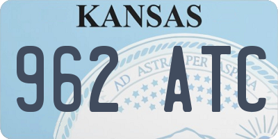 KS license plate 962ATC
