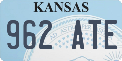 KS license plate 962ATE