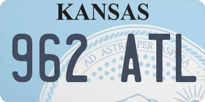 KS license plate 962ATL