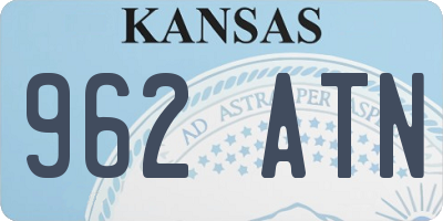 KS license plate 962ATN