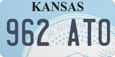 KS license plate 962ATO