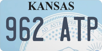 KS license plate 962ATP