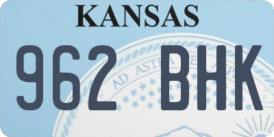 KS license plate 962BHK