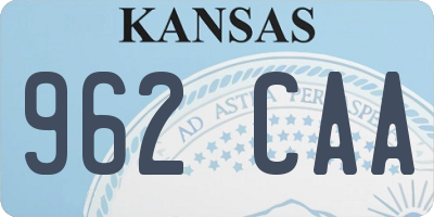 KS license plate 962CAA