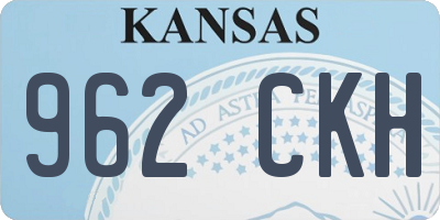 KS license plate 962CKH