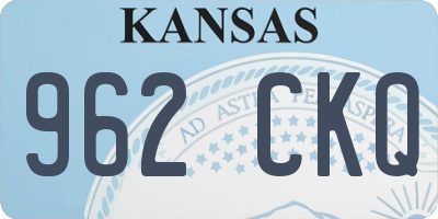 KS license plate 962CKQ