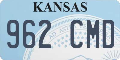 KS license plate 962CMD