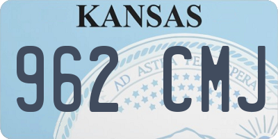KS license plate 962CMJ