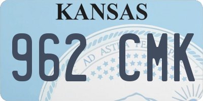 KS license plate 962CMK