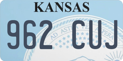 KS license plate 962CUJ