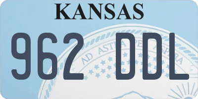 KS license plate 962DDL