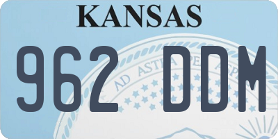 KS license plate 962DDM