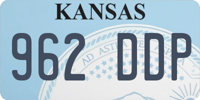 KS license plate 962DDP